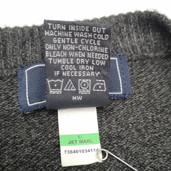 Dockers Men's Size Large Brown Tan Black & Grey Argyle Loose Fit Sweater - Picture 4 of 7